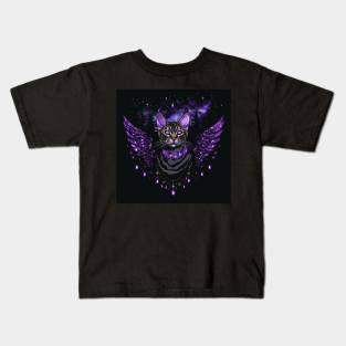 Bengal Cat With Wings Kids T-Shirt